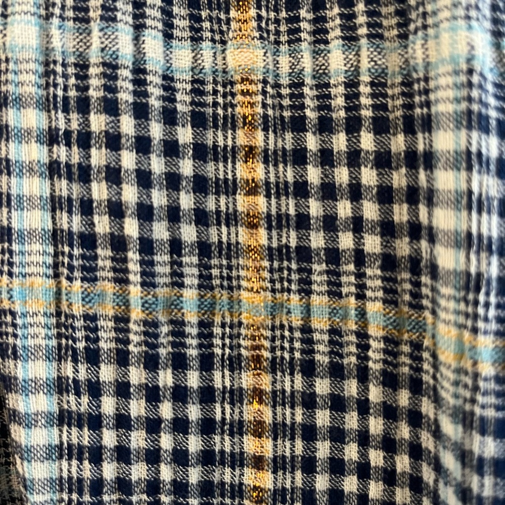 Pilcro blue and gold Checkered Shirt from Anthropologie - Picture 6 of 13